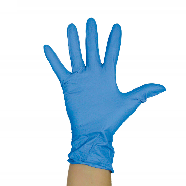 Blue Powdered Vinyl Gloves - Small