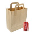 Load image into Gallery viewer, BROWN KRAFT PAPER BAG WITH PAPER HANDLES 7x11x9&quot; (250 per case)
