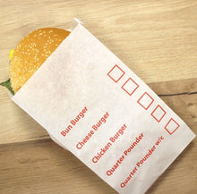 Lade das Bild in den Galerie-Viewer, Burger Bag Tick Box 5x8x9" (1000)
