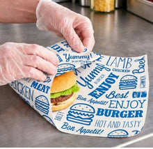 Lade das Bild in den Galerie-Viewer, Blue Compostable Burger Wrap 25x33cm (1000)
