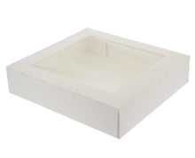 Lade das Bild in den Galerie-Viewer, WHITE TART BOX WITH WINDOW 9x9x2" (100 per case)
