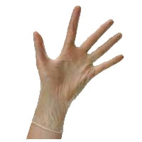 Clear Powder Free Vinyl Gloves - Large